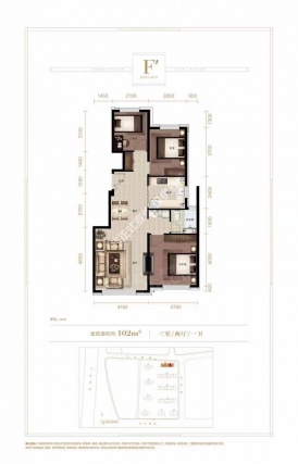 3室2厅1卫户型详情