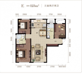 3室2厅2卫户型图