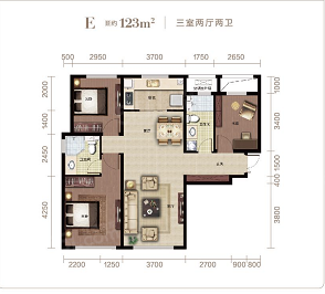3室2厅2卫户型详情