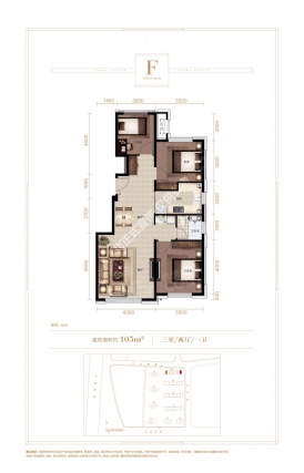 3室2厅1卫户型详情